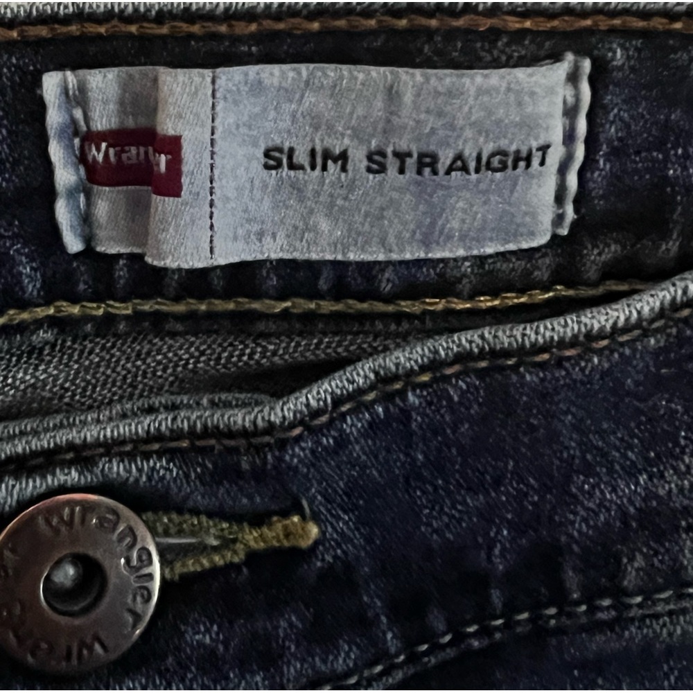 Wrangler Slim Straight Jeans, Medium Wash, 38x30 - Picture 5 of 6
